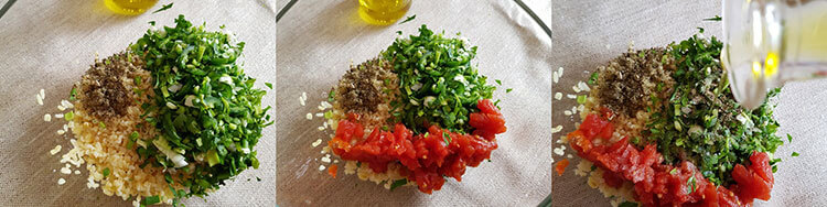 Salata Tabbouleh preparare